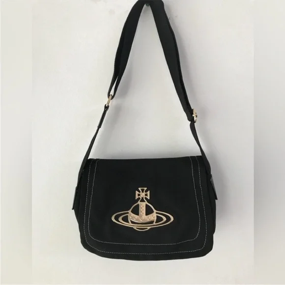 Vivienne Westwood orb crossbody canvas bag - Picture 1 of 6